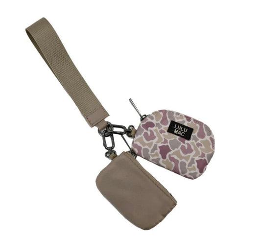 Brown Camo Lulu Mac Wristlet