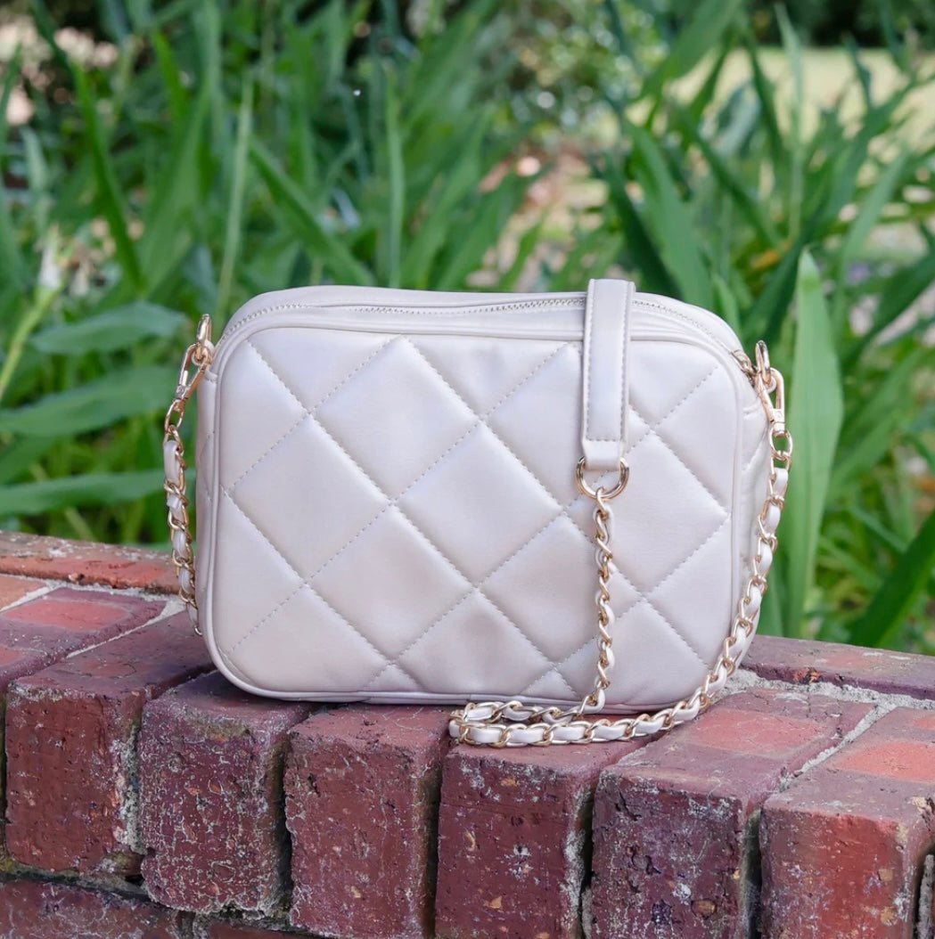 Pearl Quilted Caroline Hill Bag