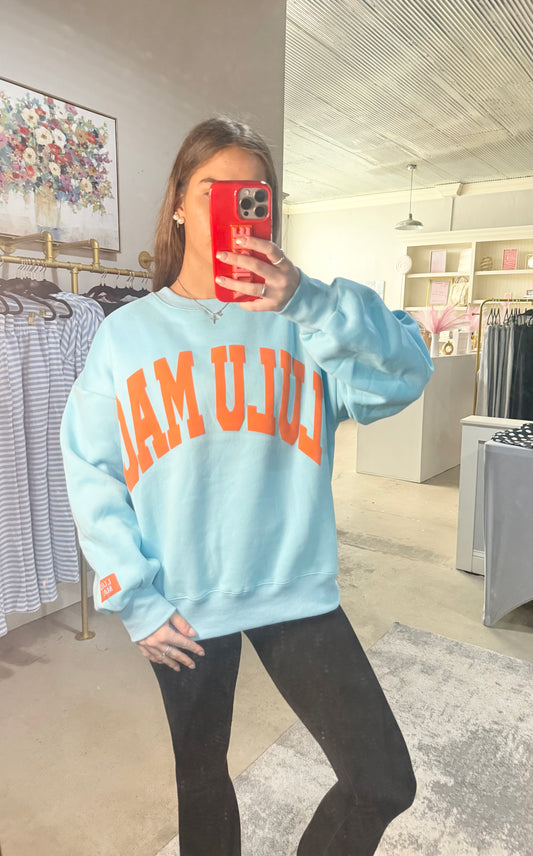 Blue & Orange Lulu Mac Sweatshirt