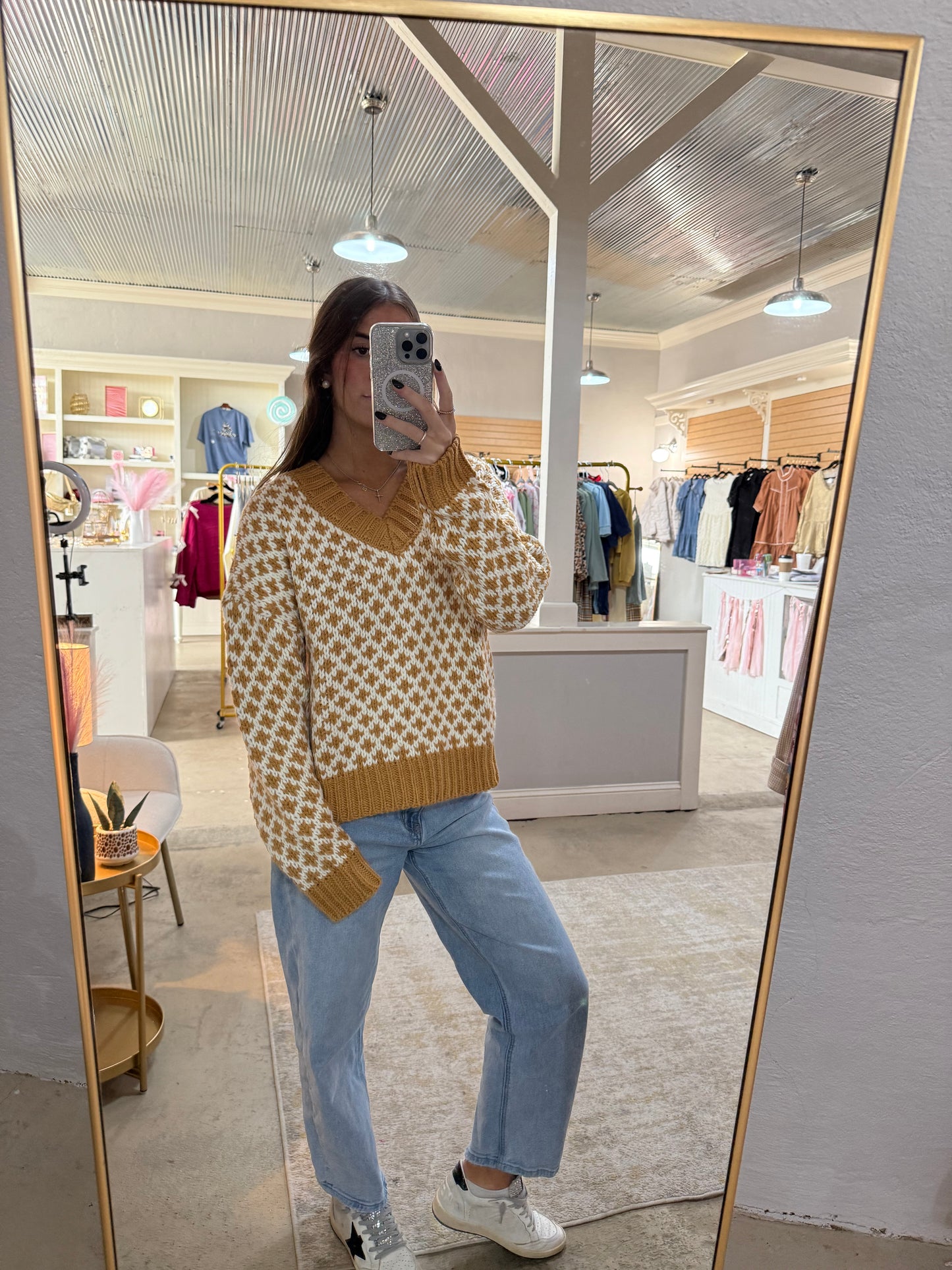 V Neck Detail Sweater