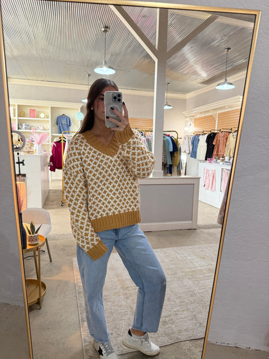 V Neck Detail Sweater