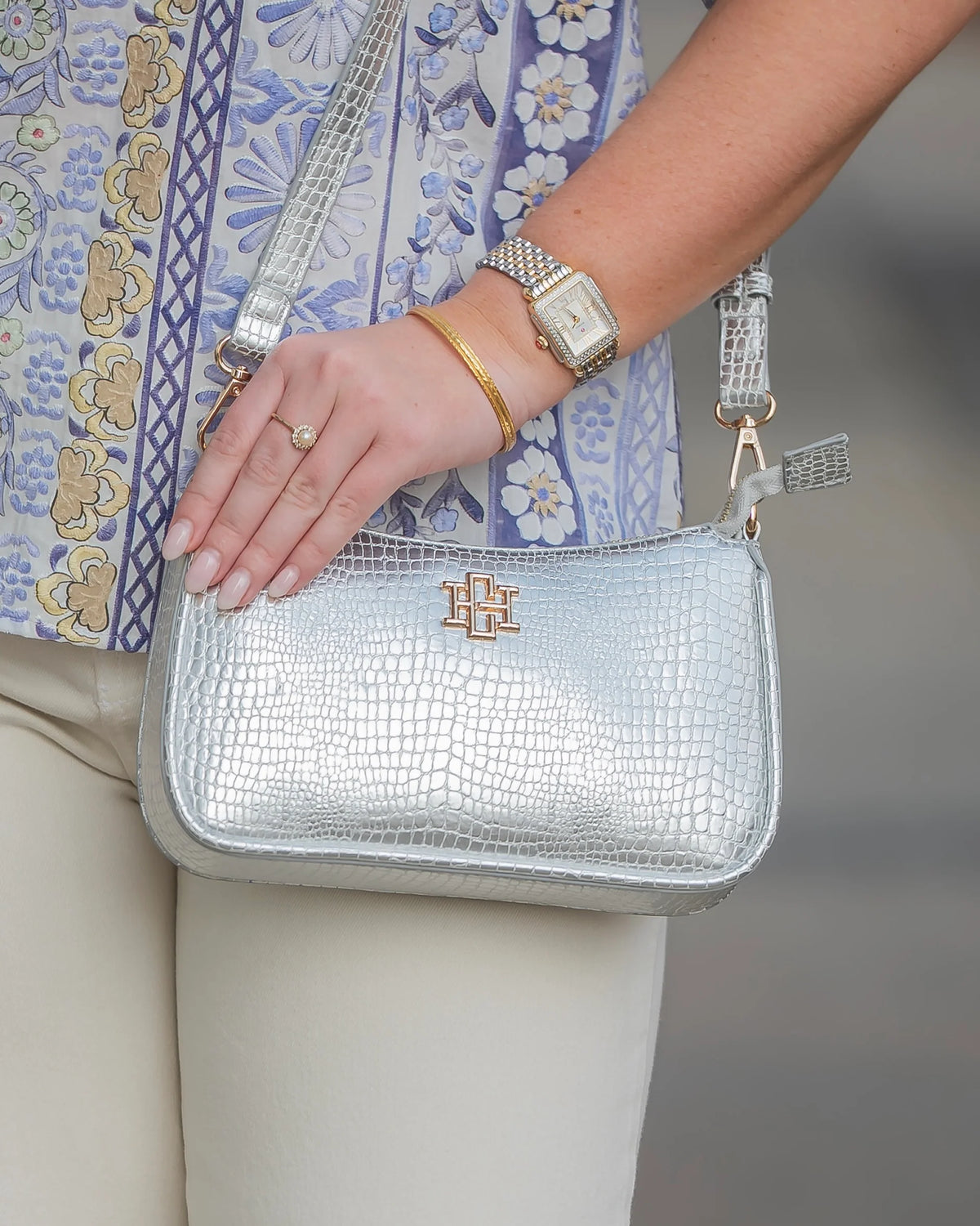Caroline Hill Silver Joan Crossbody
