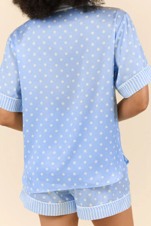 Blue Polka Dot Pajama Set