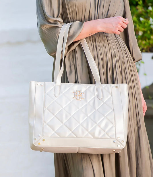 Pearl Quilted Caroline Hill Tote
