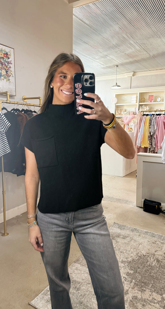 Black Sweater with pocket