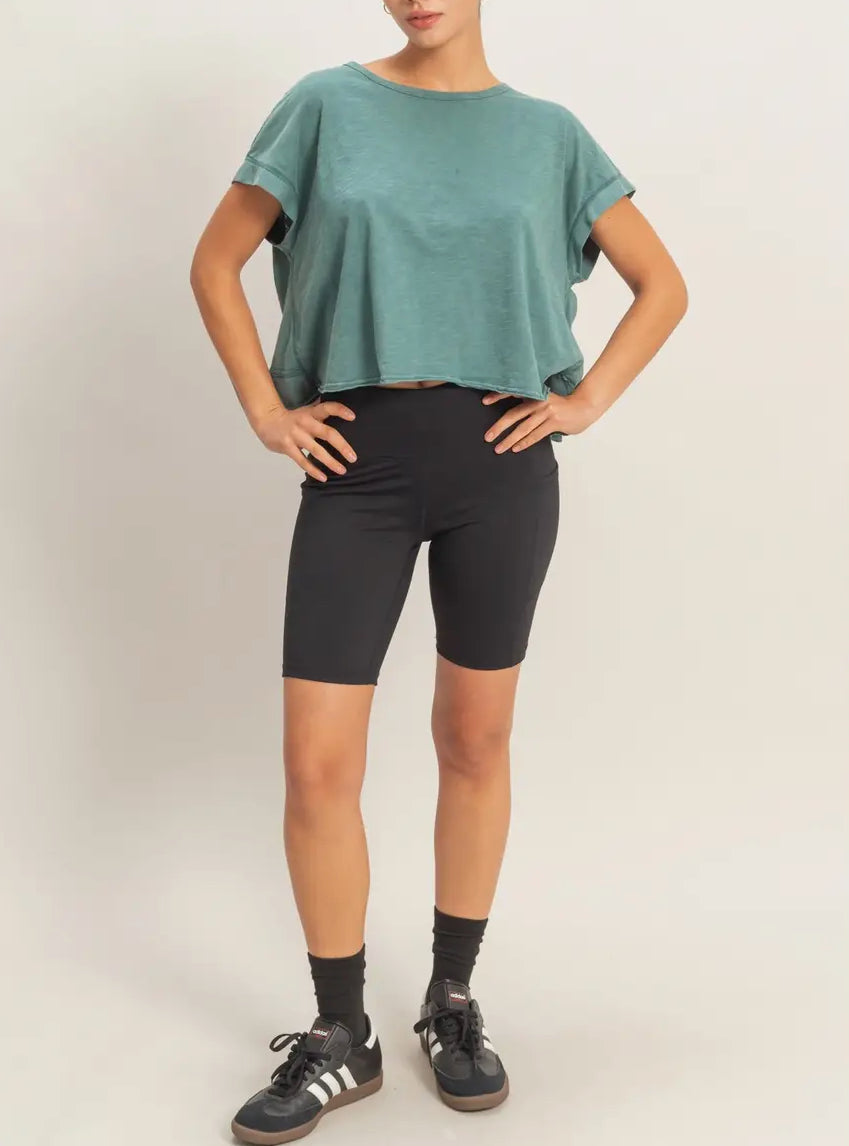 Green Open Back Top