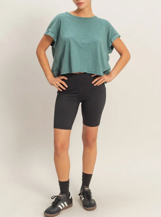Green Open Back Top