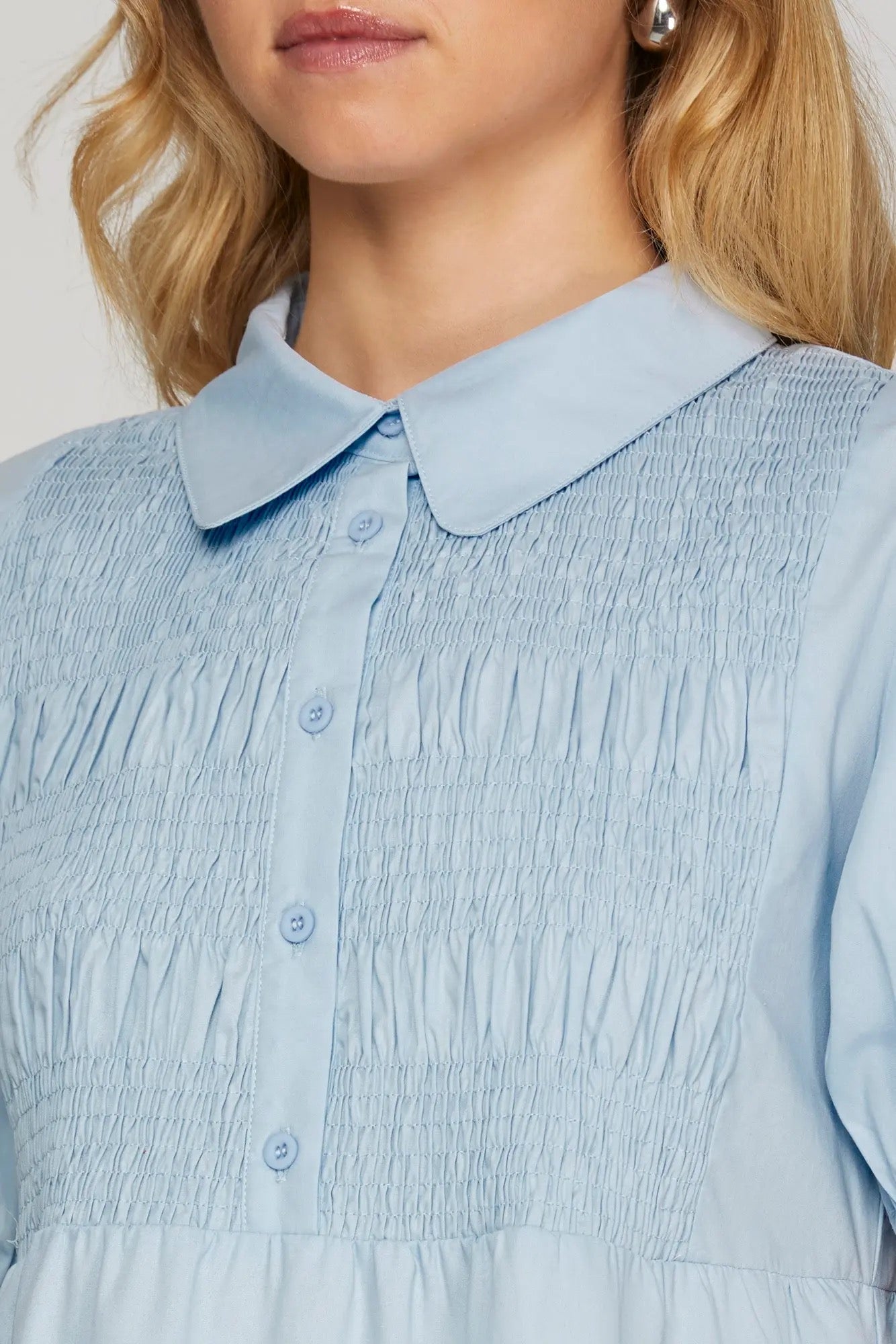 Light Blue Collared Dress