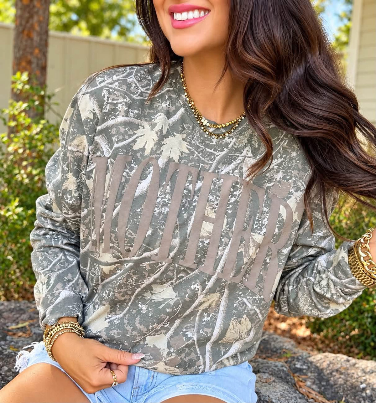Mother Camo Long Sleeve Tee