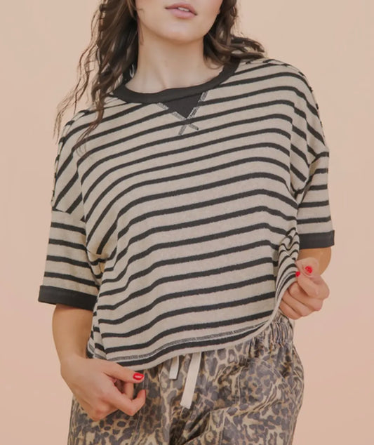 Black Striped Top