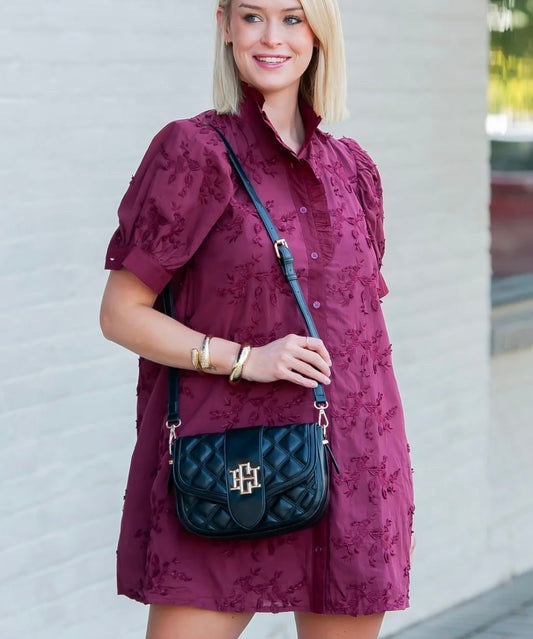 Black Quilted Caroline Hill Purse