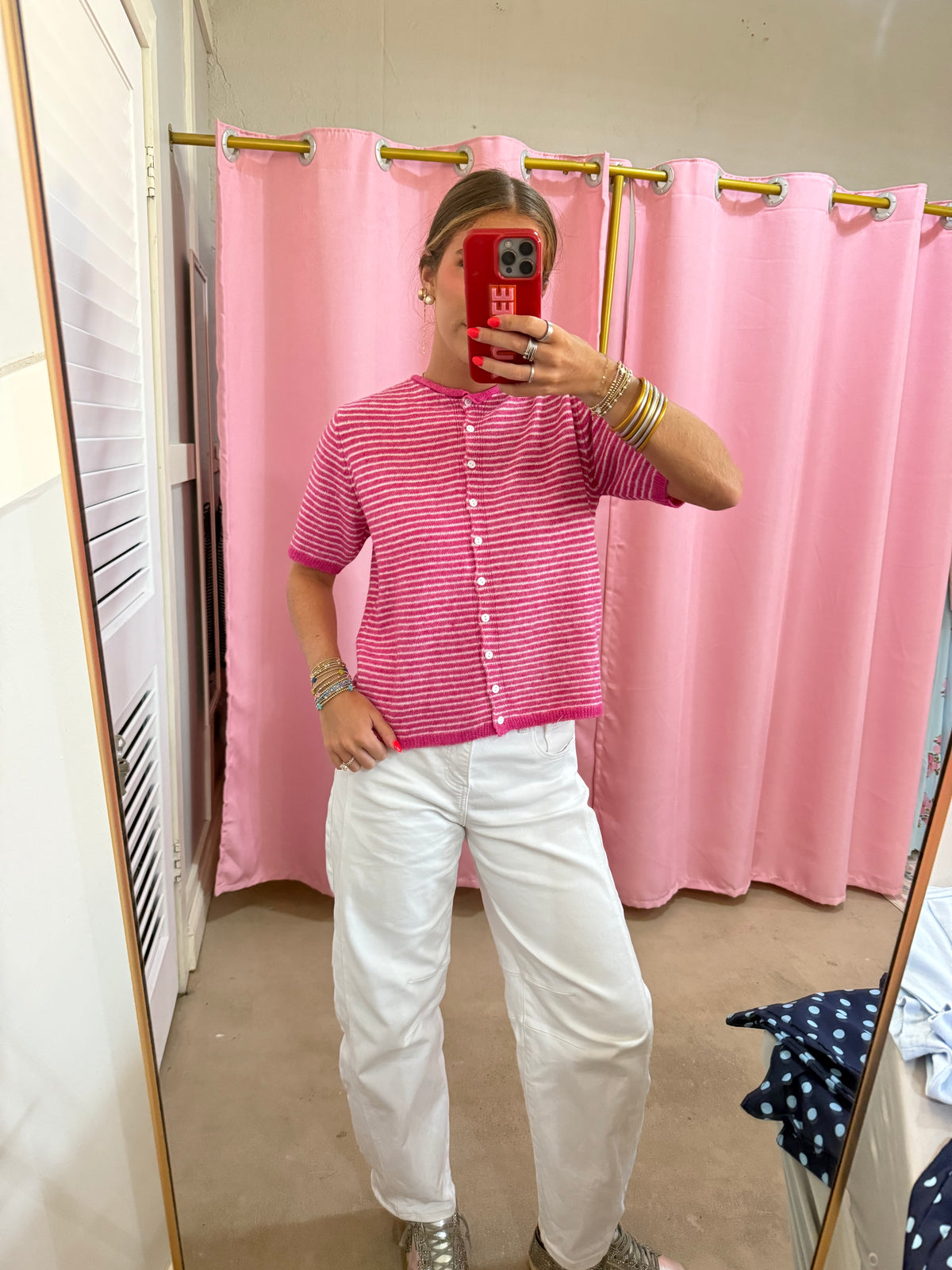 Pink Striped Top