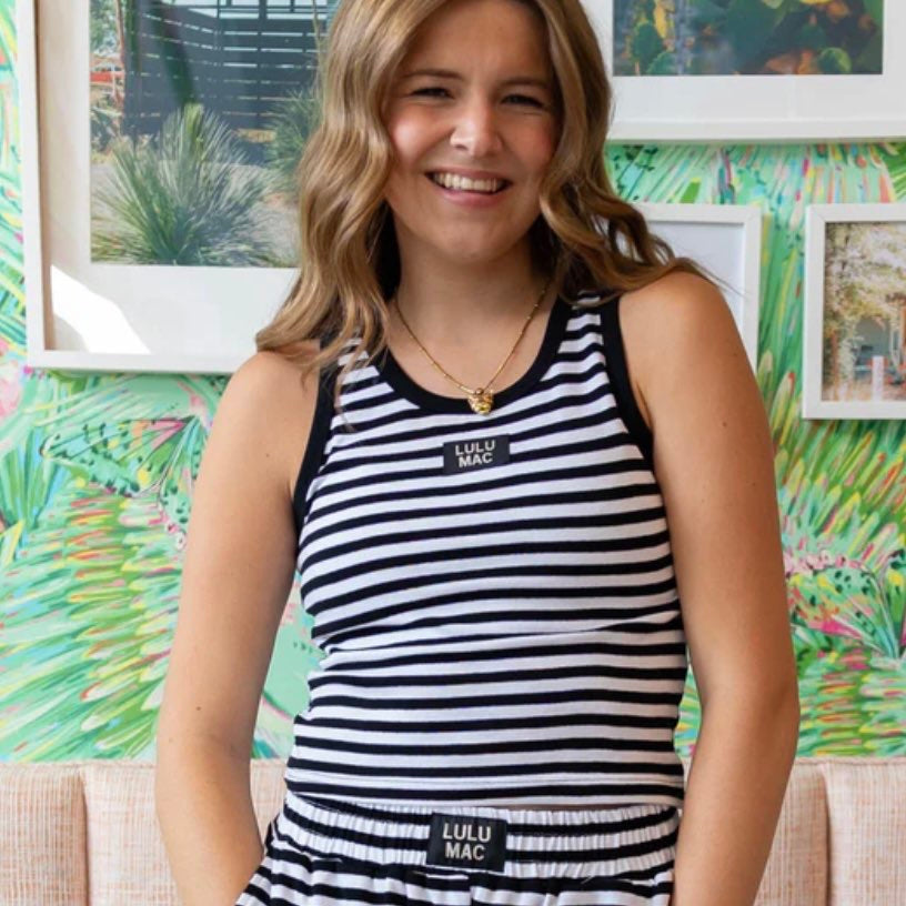 Black Stripe Lulu Mac Tank
