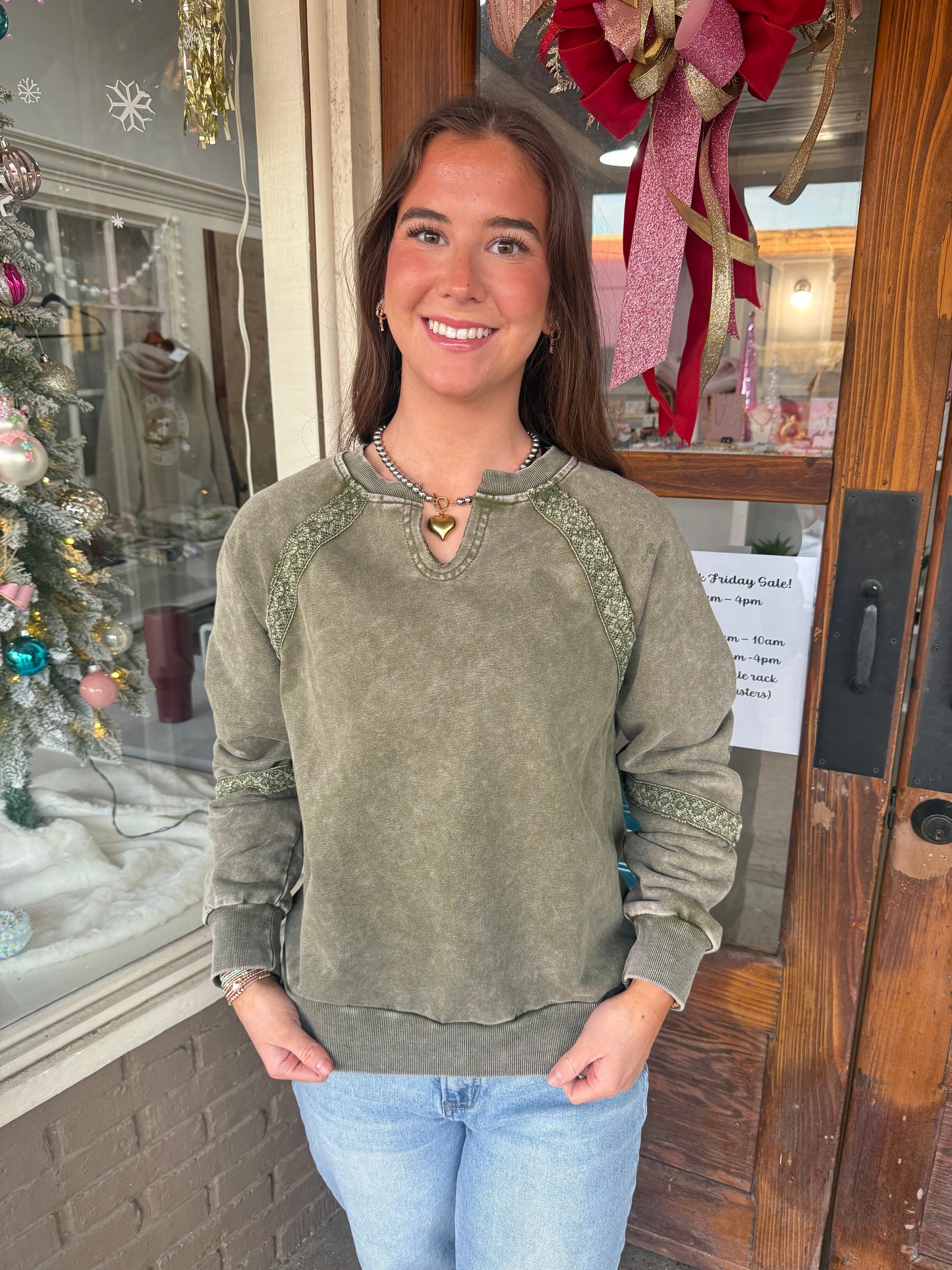 Green detail Top