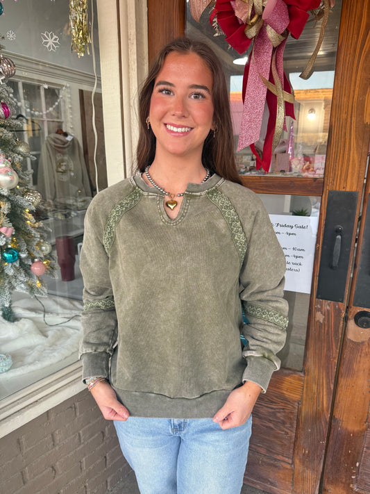 Green detail Top