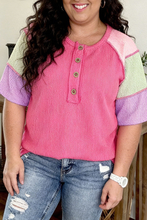 Color Block Plus Top