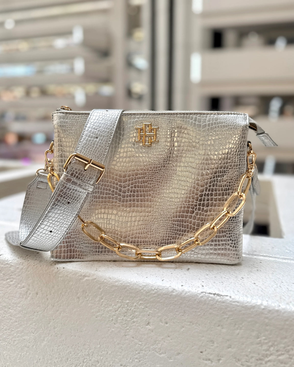 Caroline Hill Silver Ariana Crossbody
