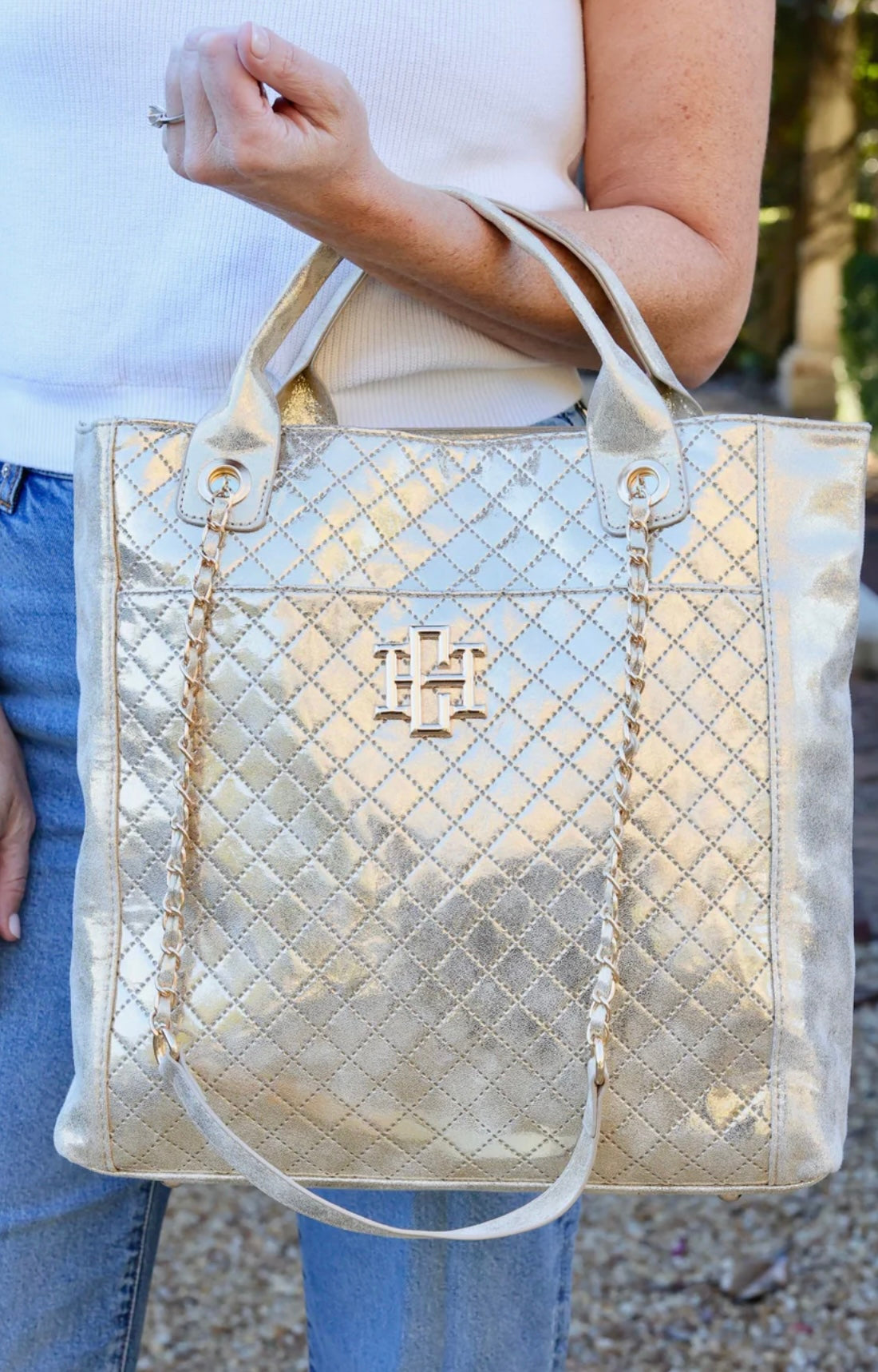 Gold Caroline Hill Tote