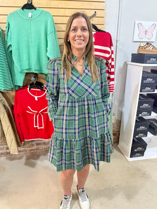 Green Plaid Dress