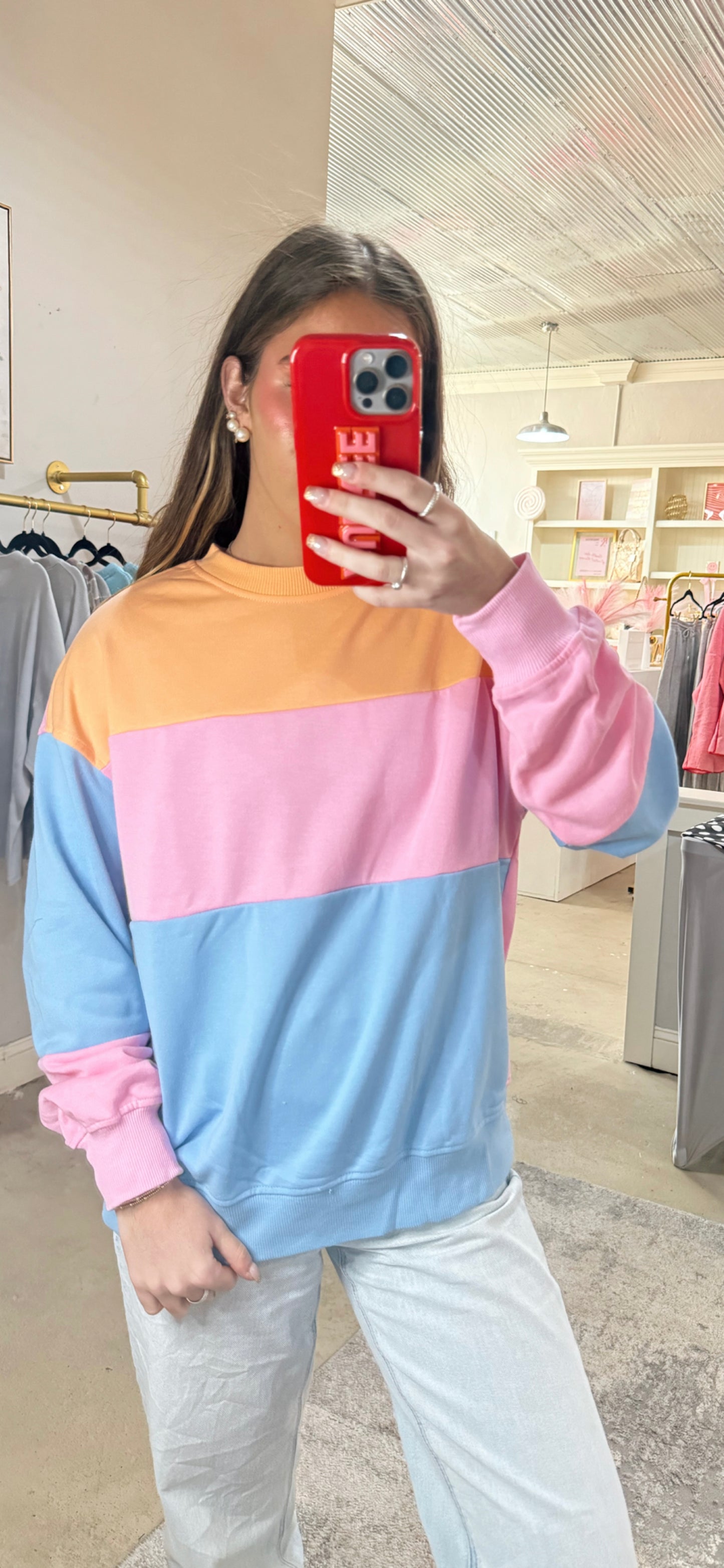 Color Block Pullover