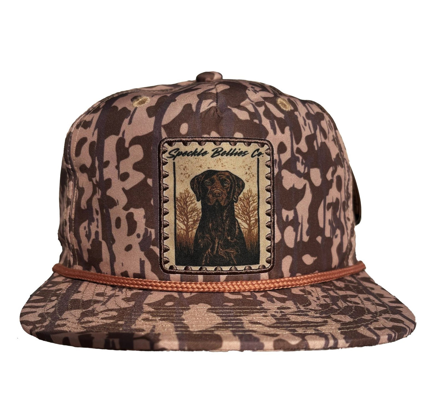Brown Camo Dog Speckle Bellies Hat