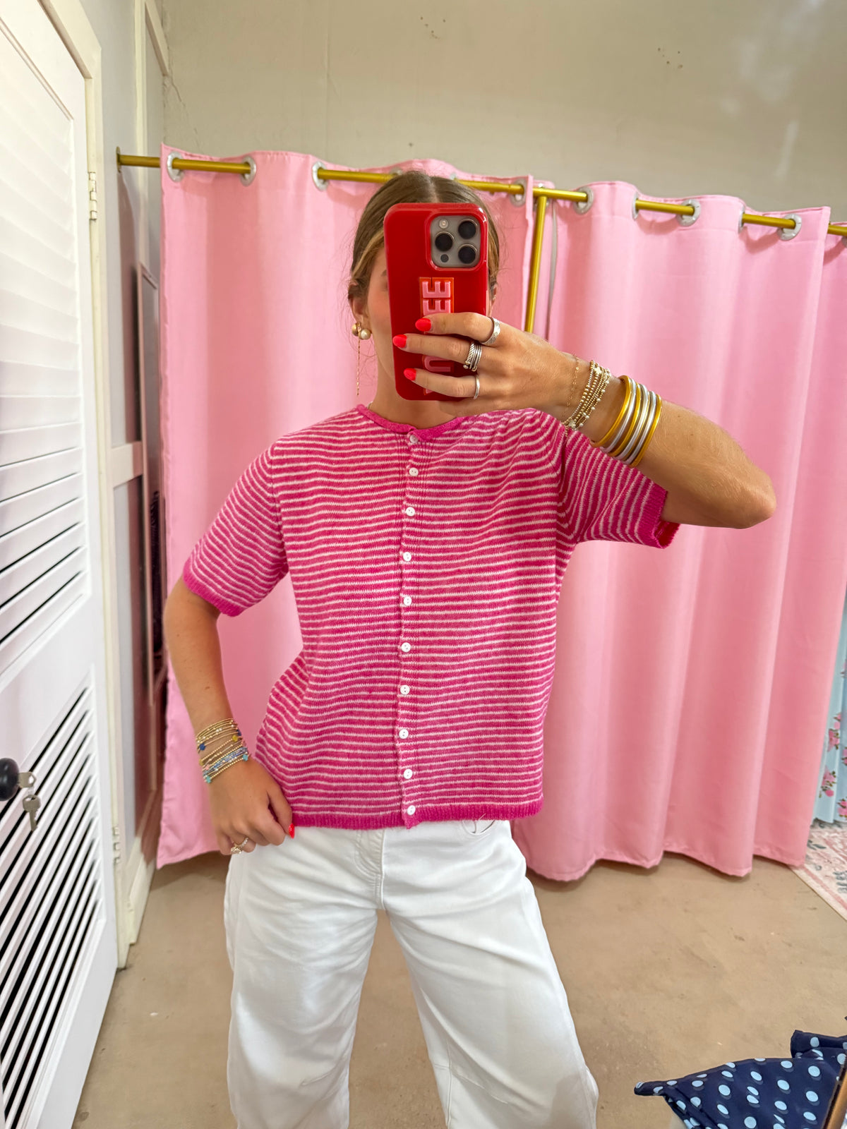 Pink Striped Top