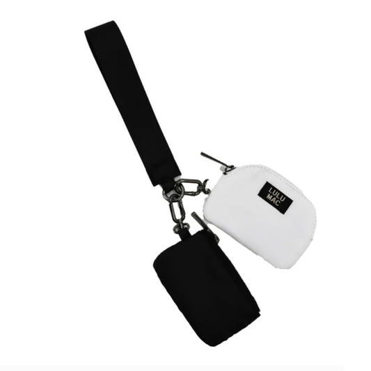 Black & White Lulu Mac Wristlet