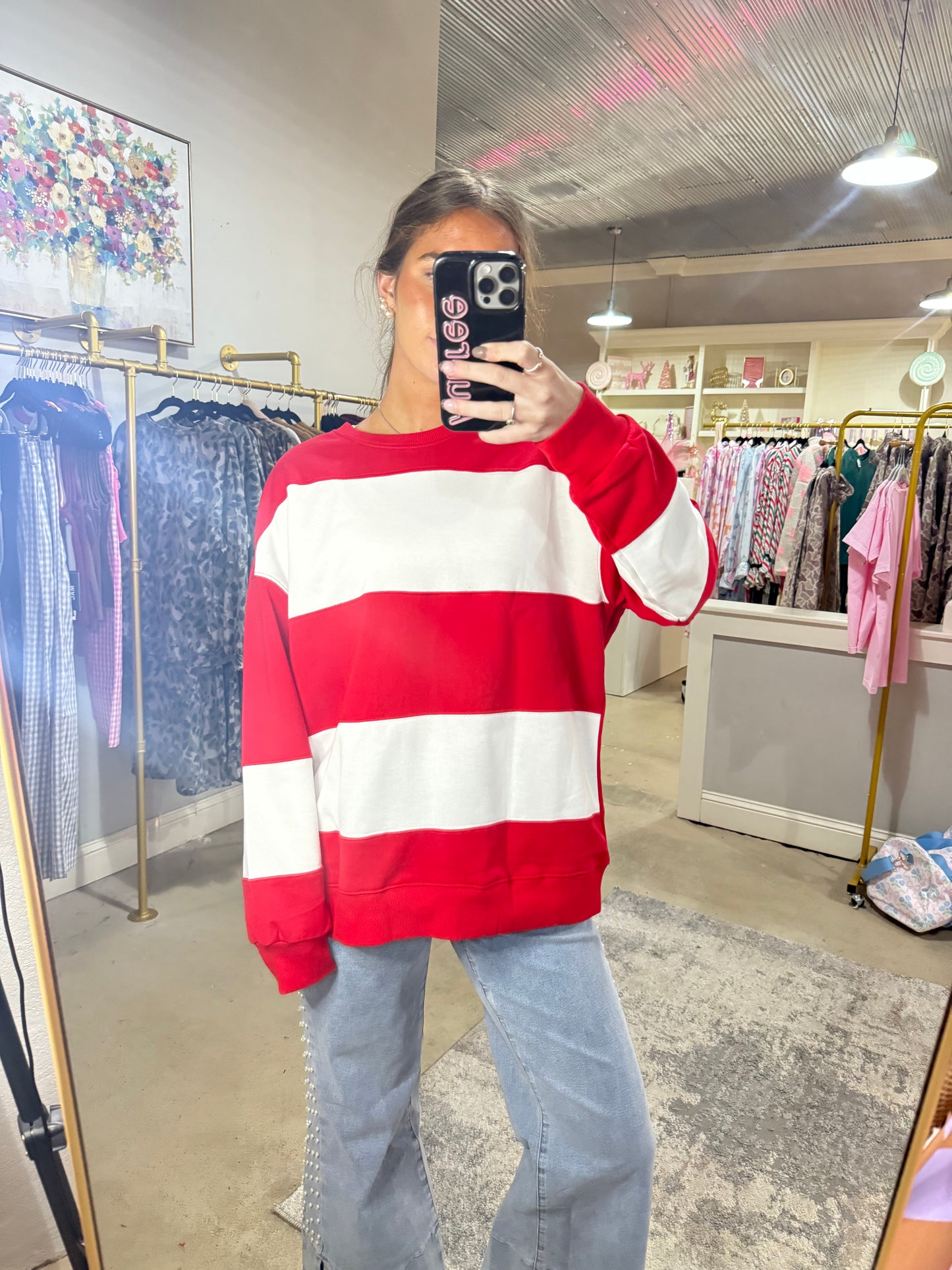 Red Striped Top
