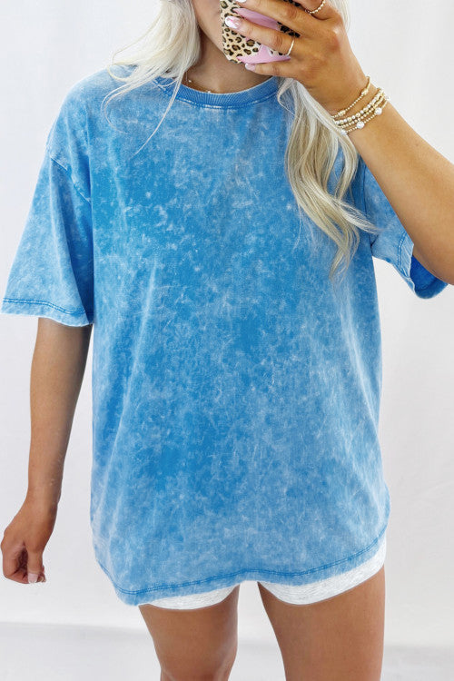 Blue Mineral Washed Tee