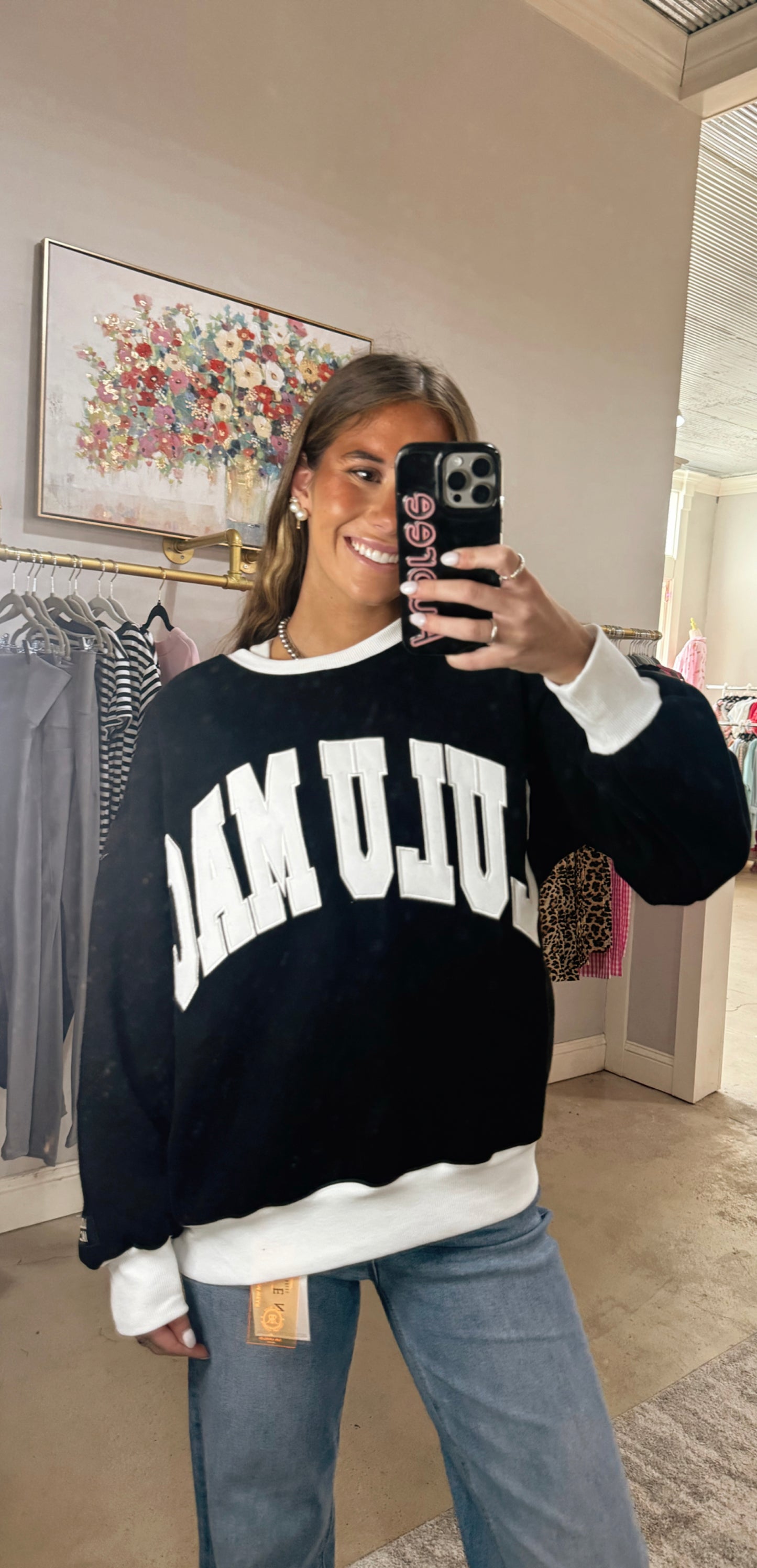 Black & White Lulu Mac Sweatshirt