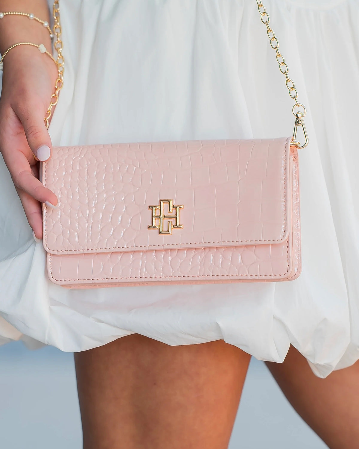 Caroline Hill Blush Brynleigh Clutch/Crossbody