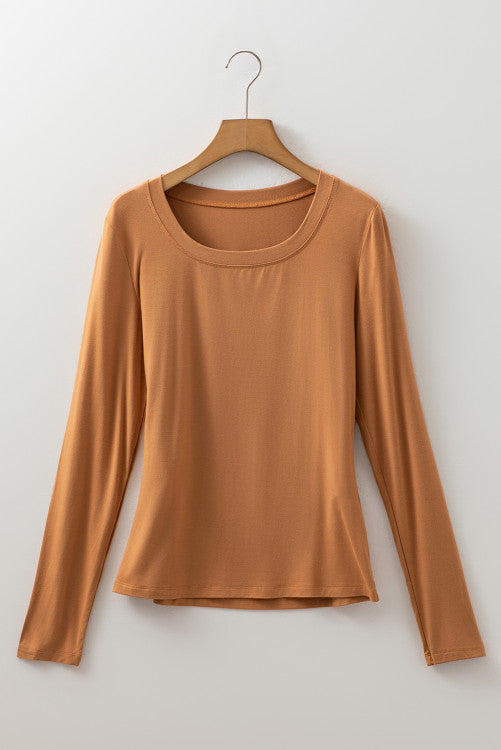 Tan Simple Top