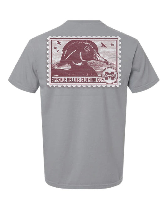 MSU Gray Speckle Bellies Tee