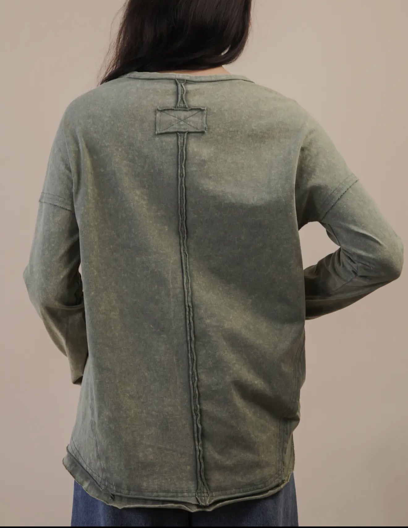 Green Mineral Washed Top
