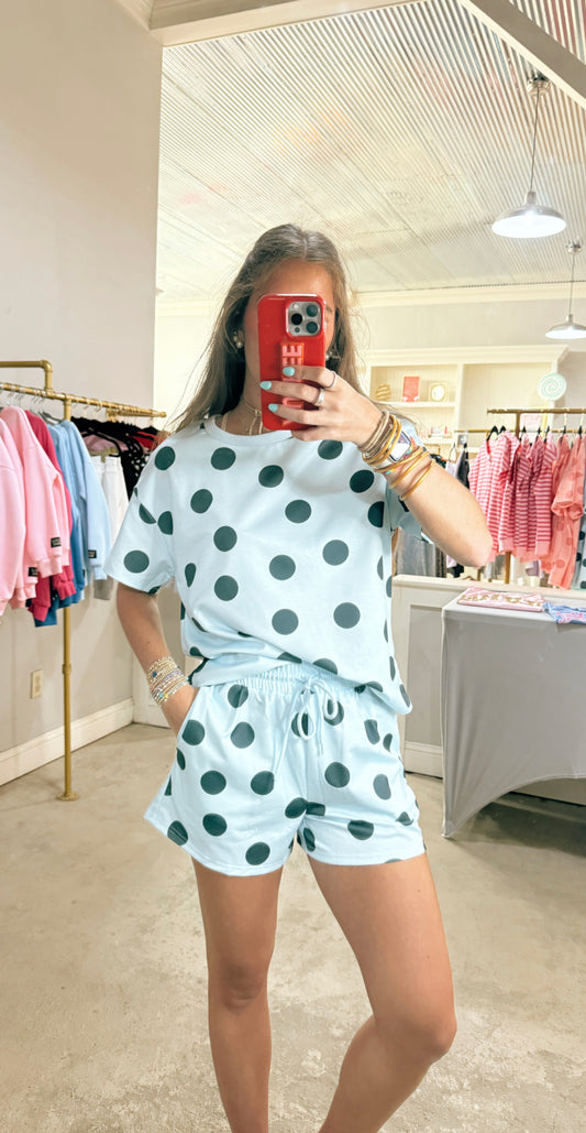 Polka Dot Tee and Short Set