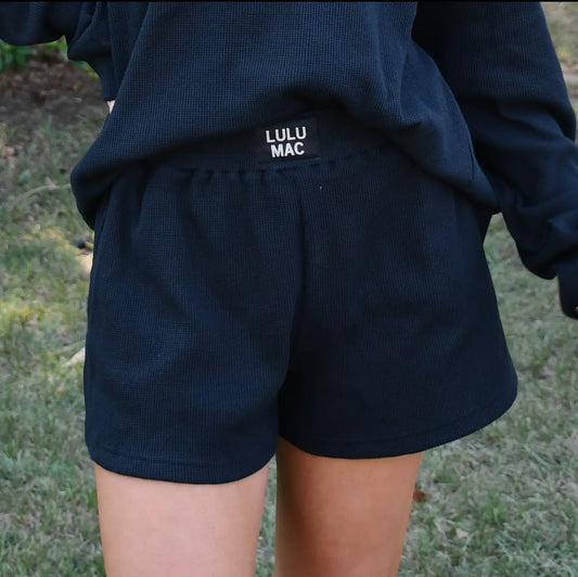Black Waffle Lulu Mac Shorts