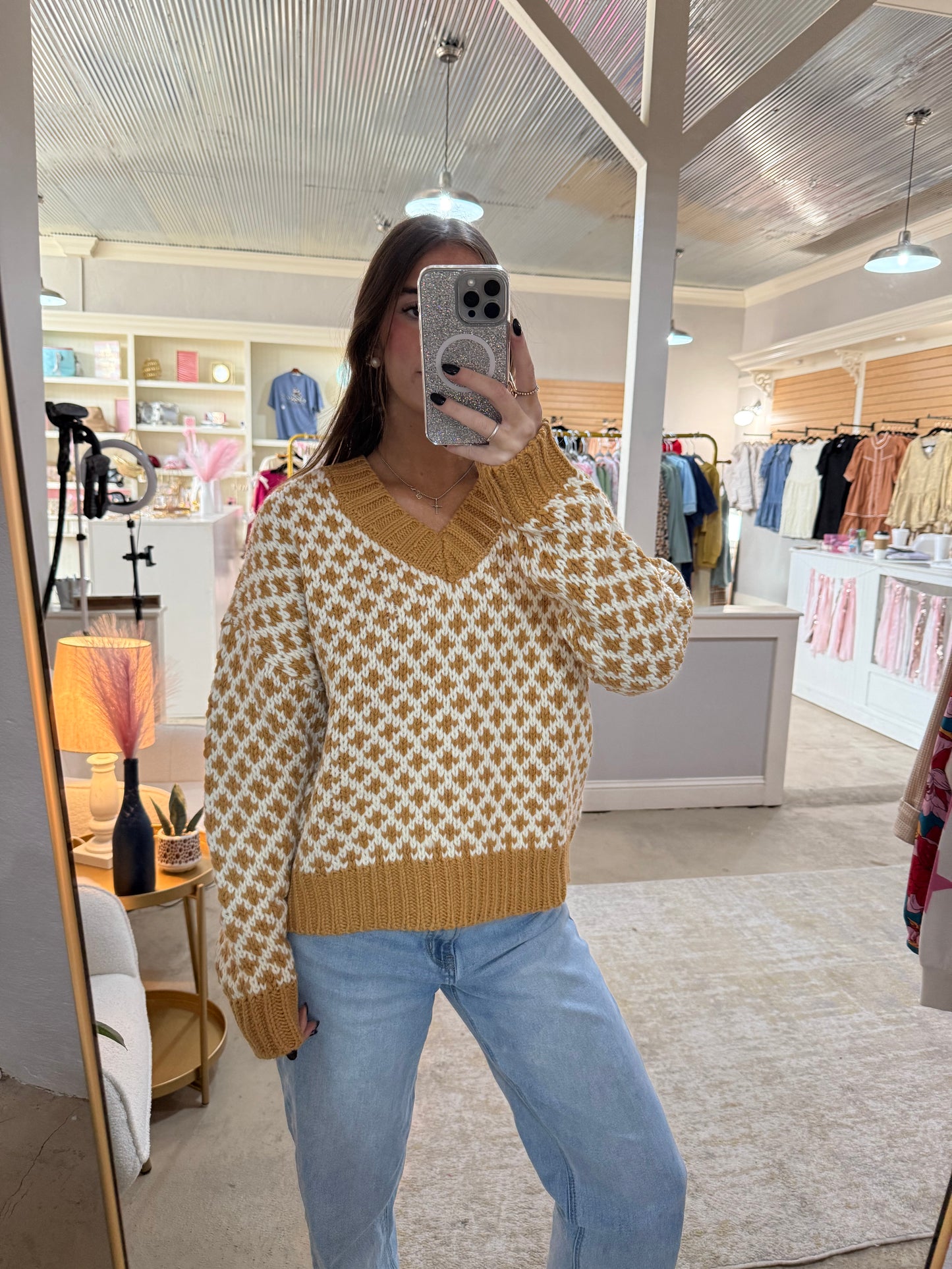 V Neck Detail Sweater