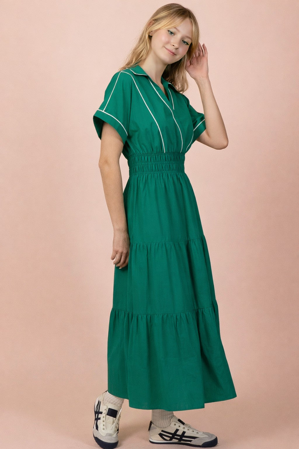 Green Tiered Dress
