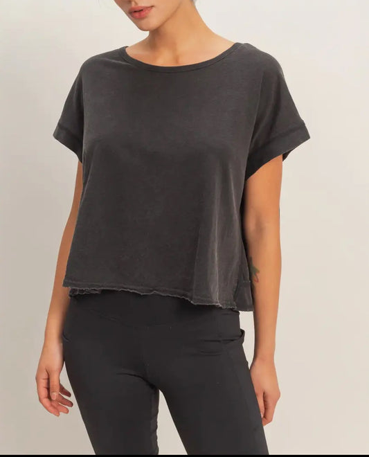 Black Open Back Top
