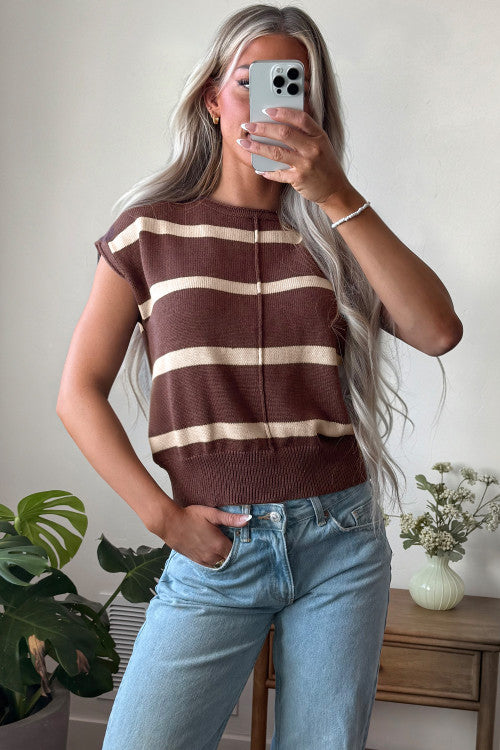 Brown/Tan Striped Sweater