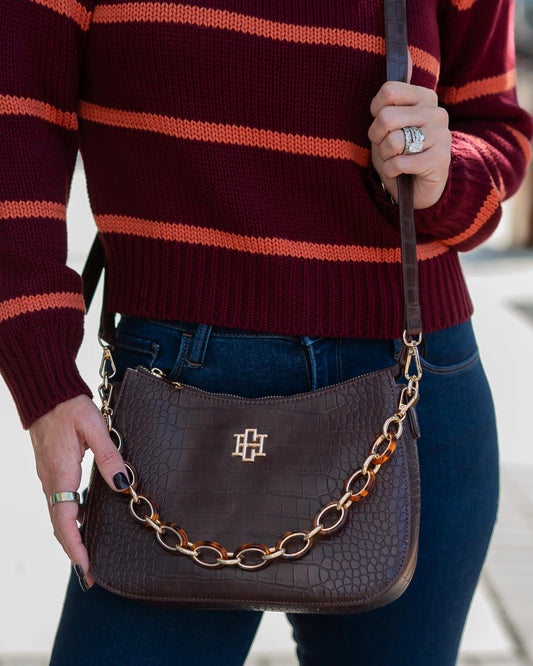 Caroline Hill Chocolate Charlee Crossbody Bag