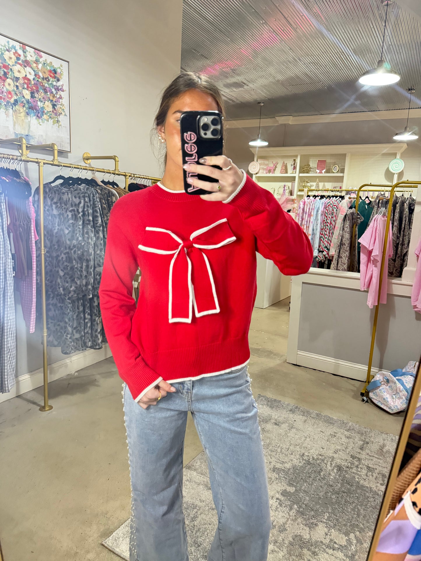 Red Bow Sweater