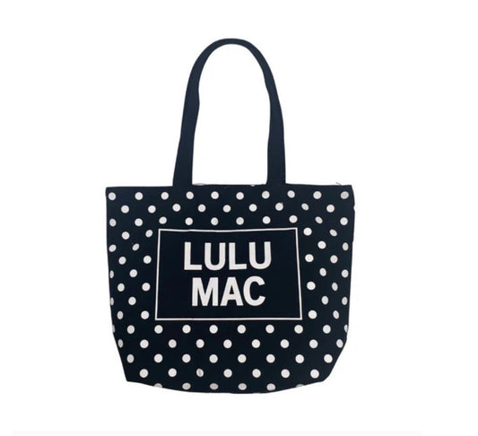 Black Lulu Mac Polka Dot Tote