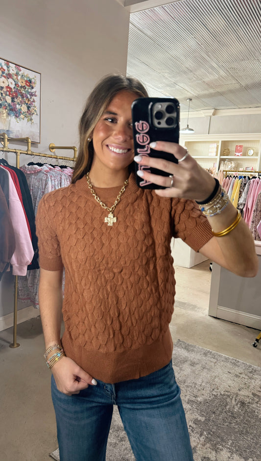 Coffee Textured Sweater