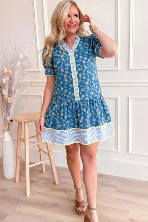Blue Floral Dress