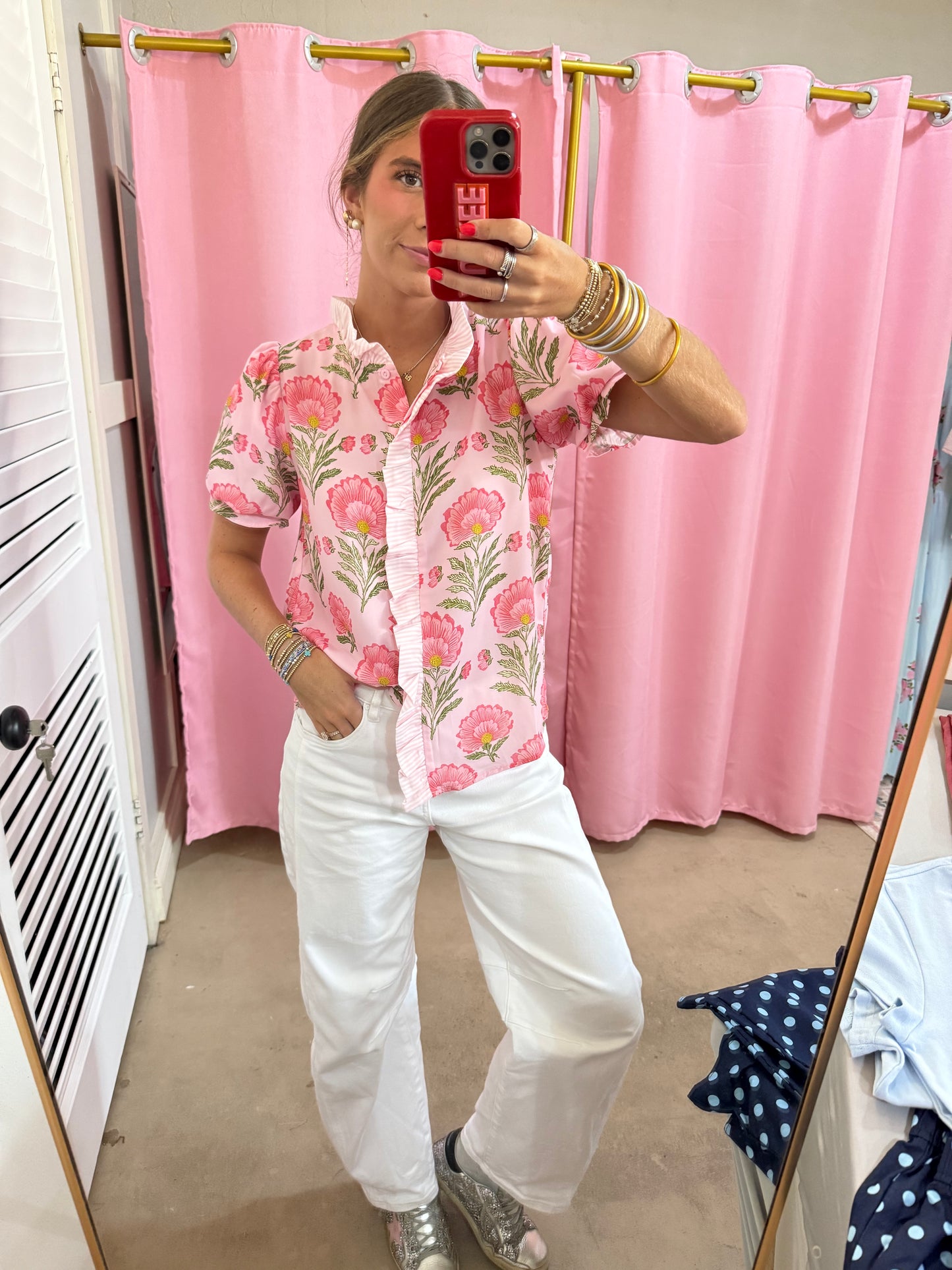 Pink Floral Top