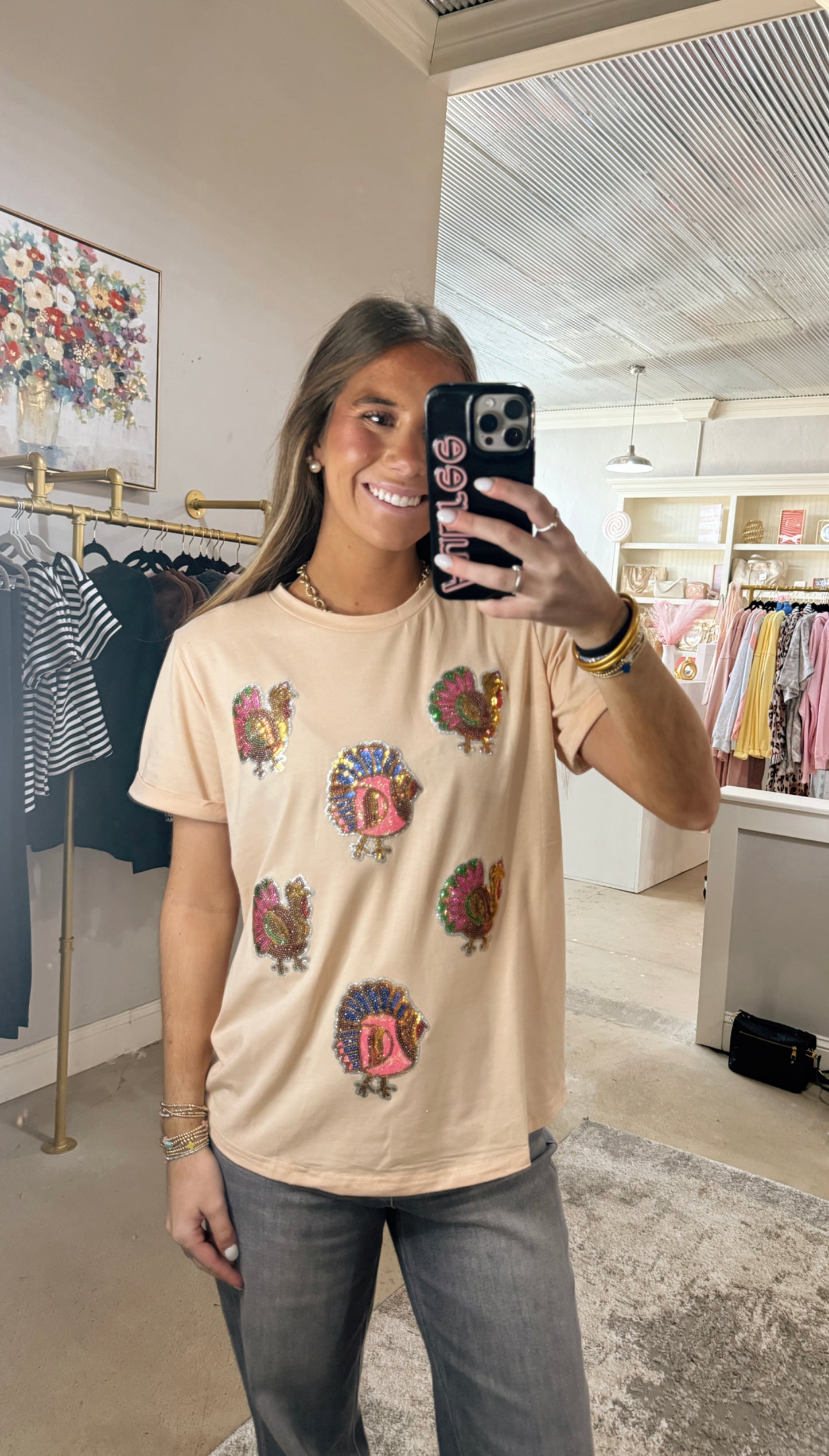 Sequin Turkey Tee