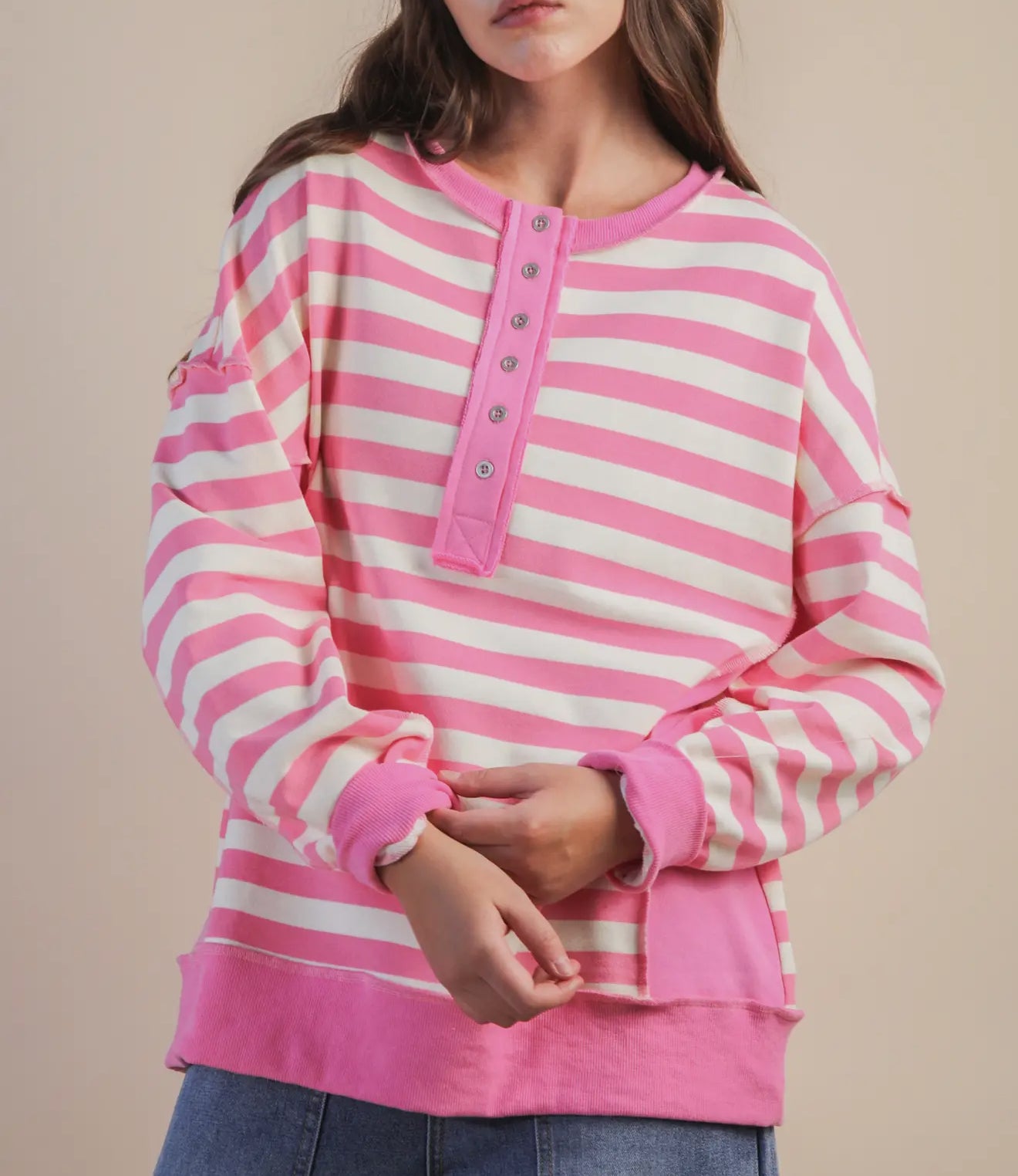 Pink Striped Top