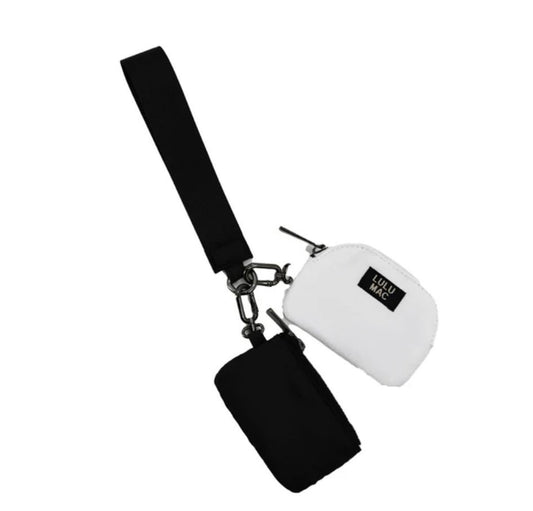 Black & White Lulu Mac Wristlet