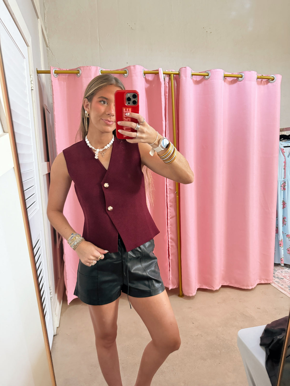 Black Leather Shorts